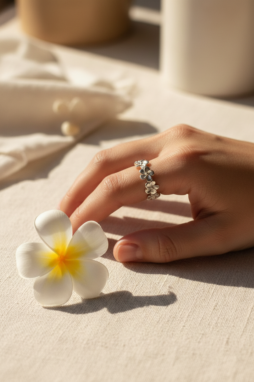 The Frangipani Ring On Hand